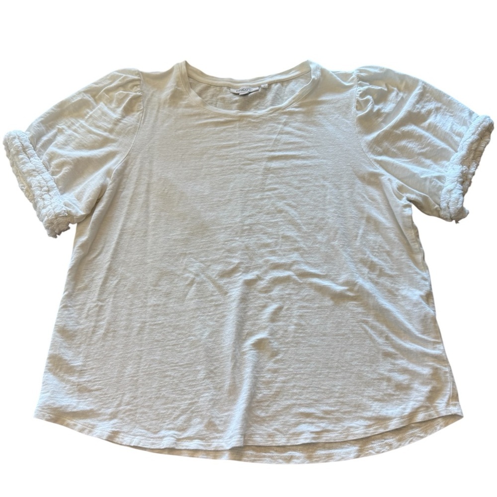 Chico's White Crewneck Short Sleeve T-Shirt 2